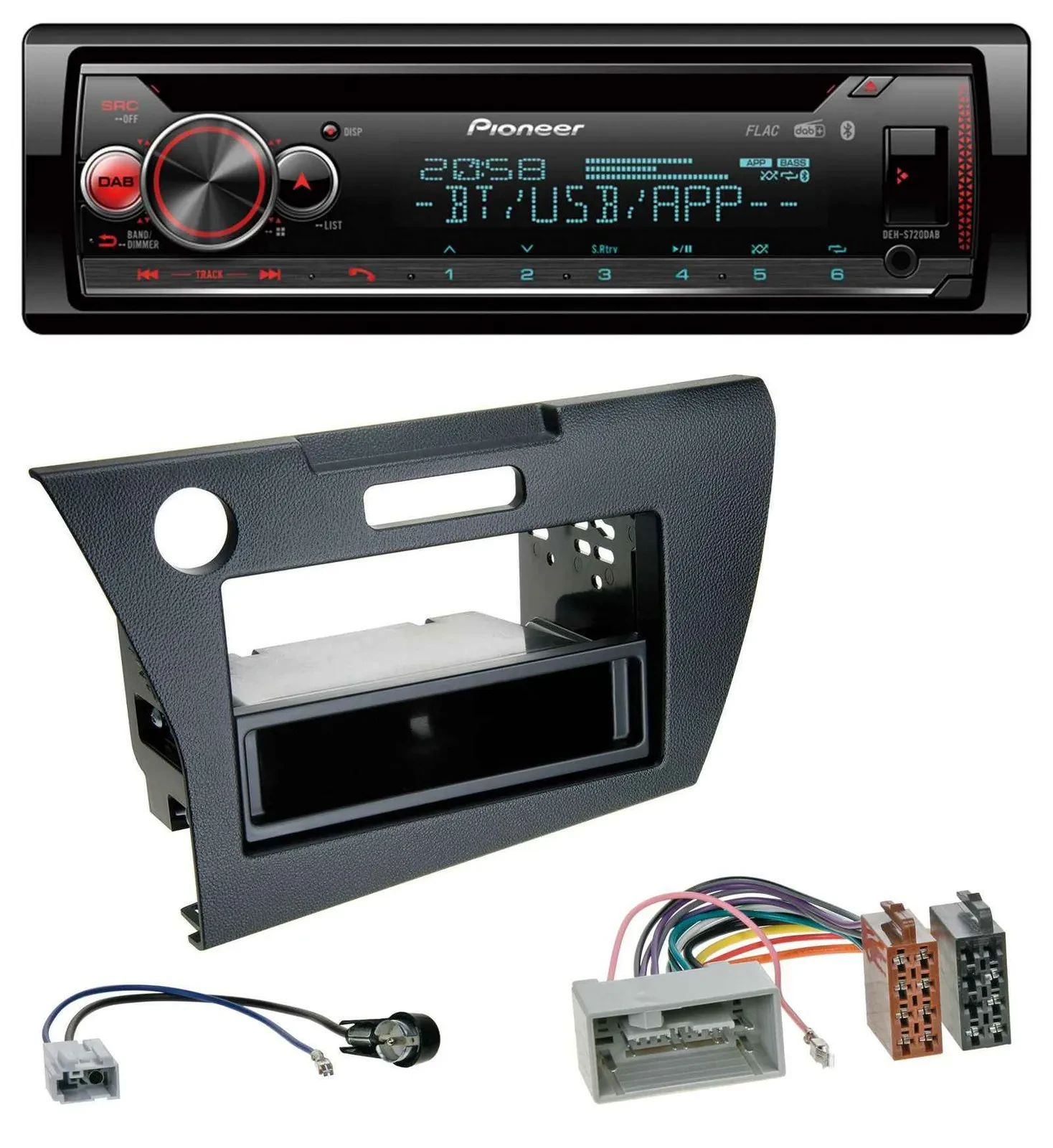 Pioneer MP3 DAB CD Bluetooth USB Autoradio für Honda CR-Z (ZF1, ab 2010)