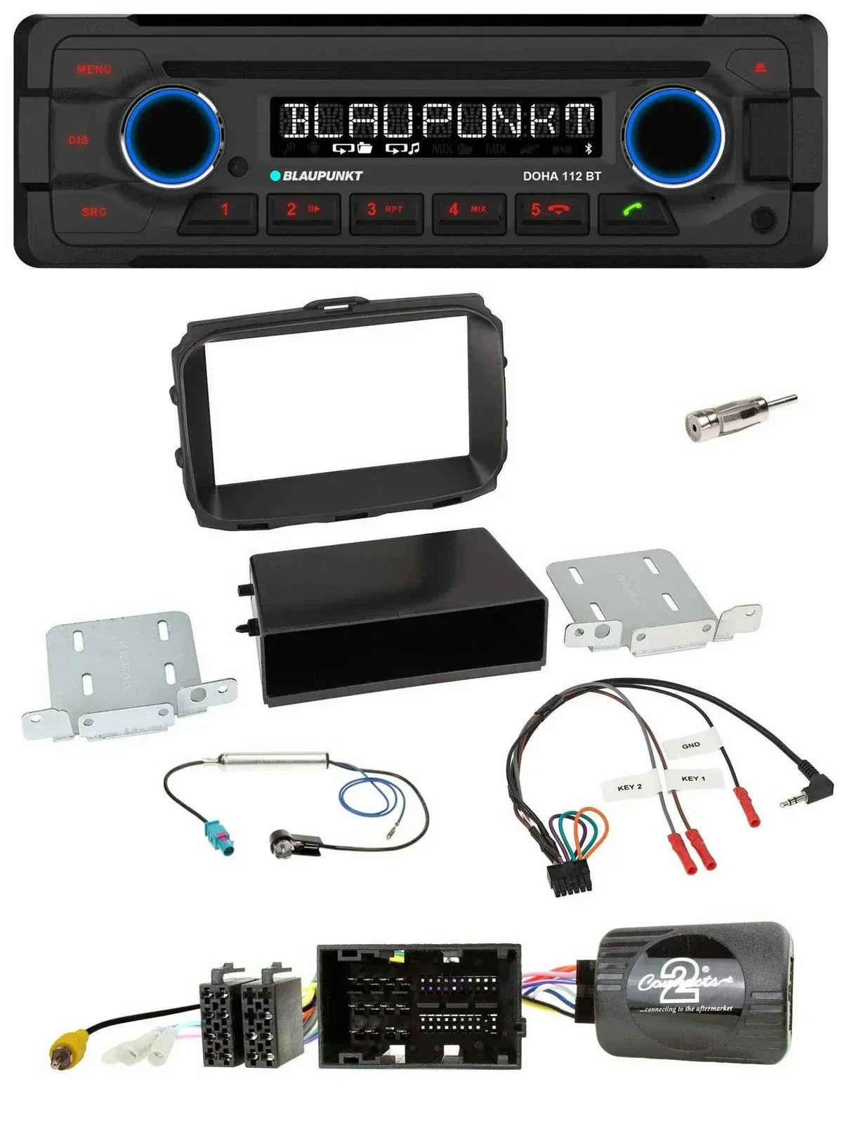 Blaupunkt Lenkrad MP3 CD Bluetooth USB Autoradio für Alfa Giulietta 940 Facelift
