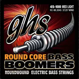 GHS Bass Boomers 45-100 - Round Core - Medium Light Strings Set