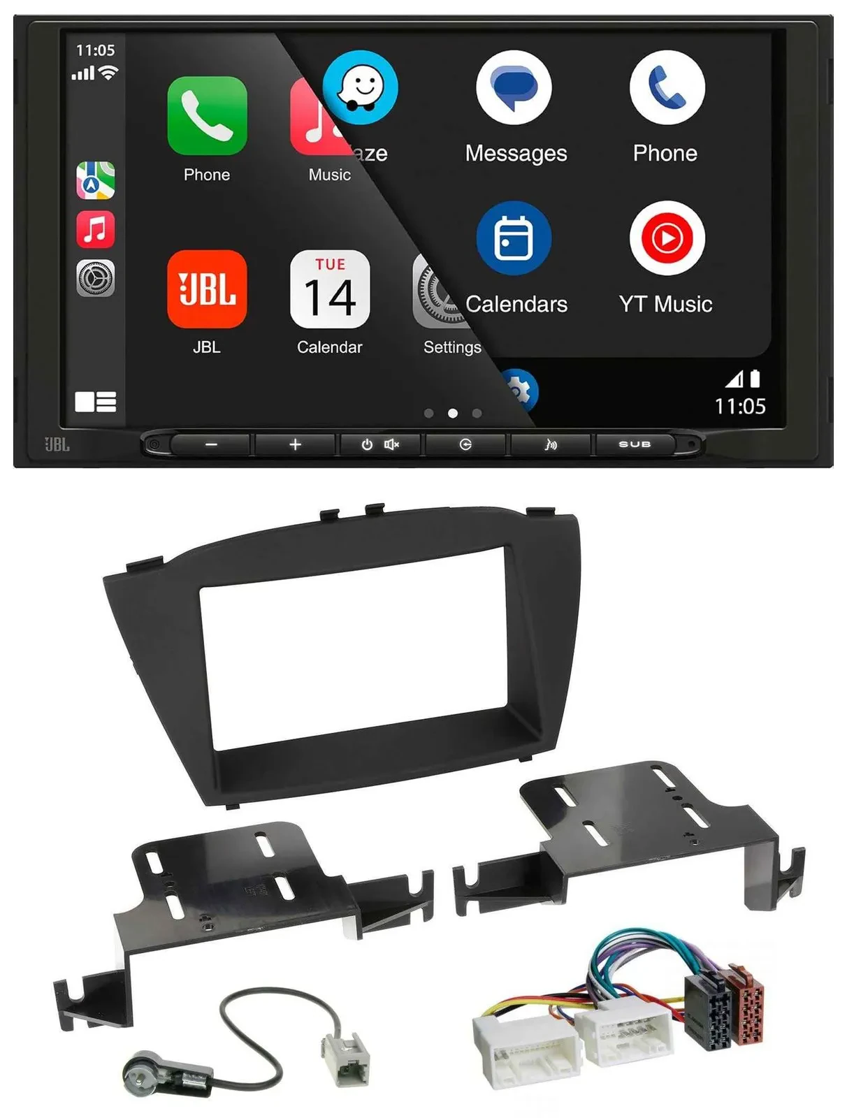 JBL USB 2DIN MP3 Bluetooth AUX Autoradio für Hyundai ix35 (ab 2013)