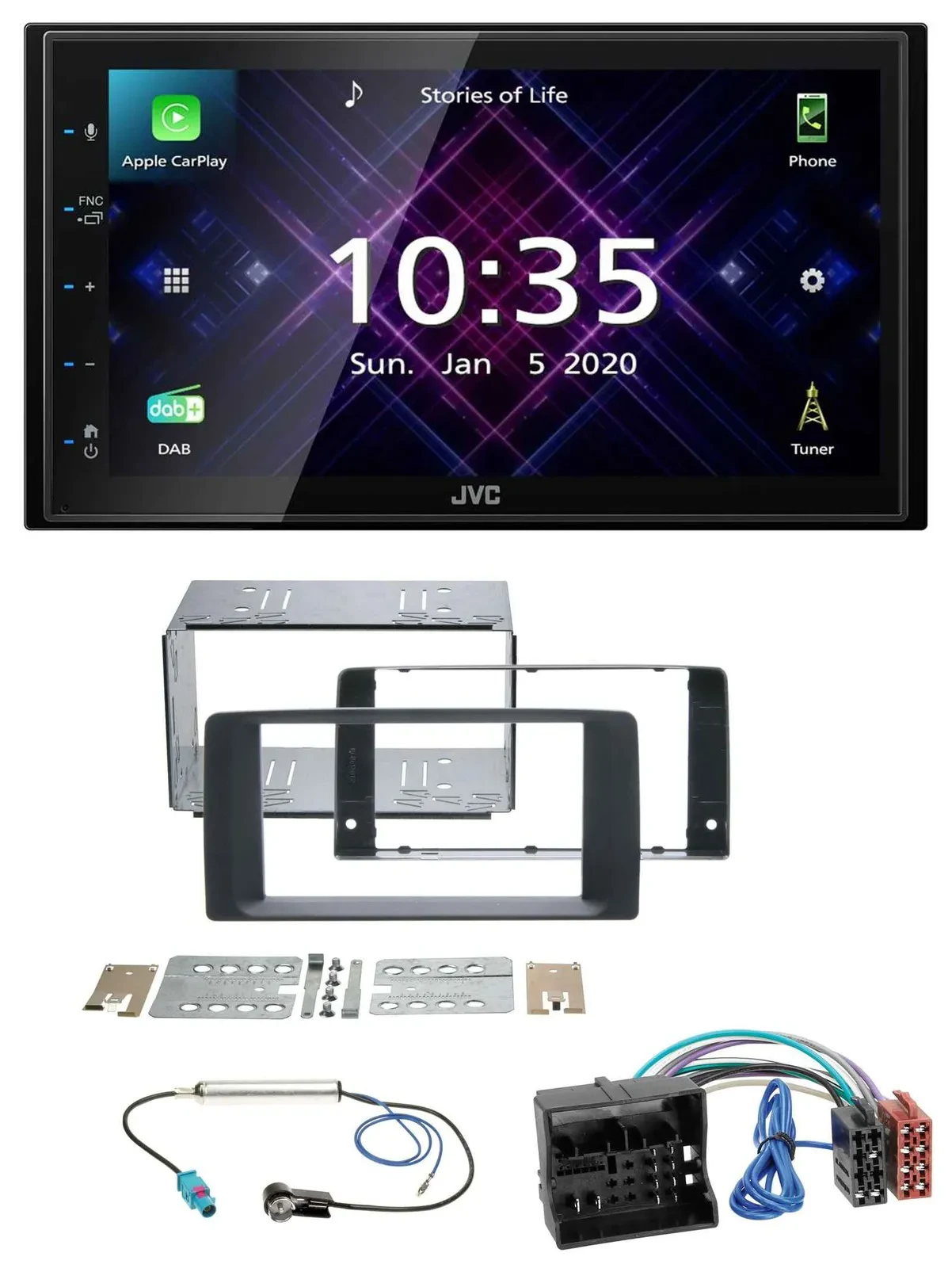 JVC DAB 2DIN MP3 Bluetooth USB Autoradio für MAN TGA TGX TGL TGM TGS 2017-2023