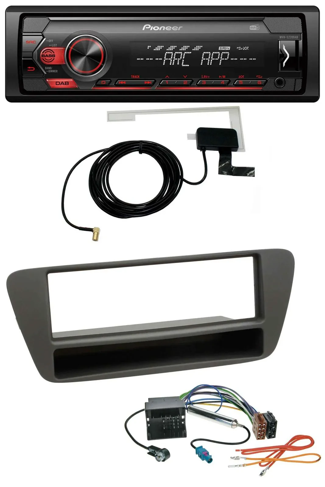 Автомагнитола Pioneer 1DIN USB DAB MP3 AUX для Audi Q3 (8U, 2011–2018)