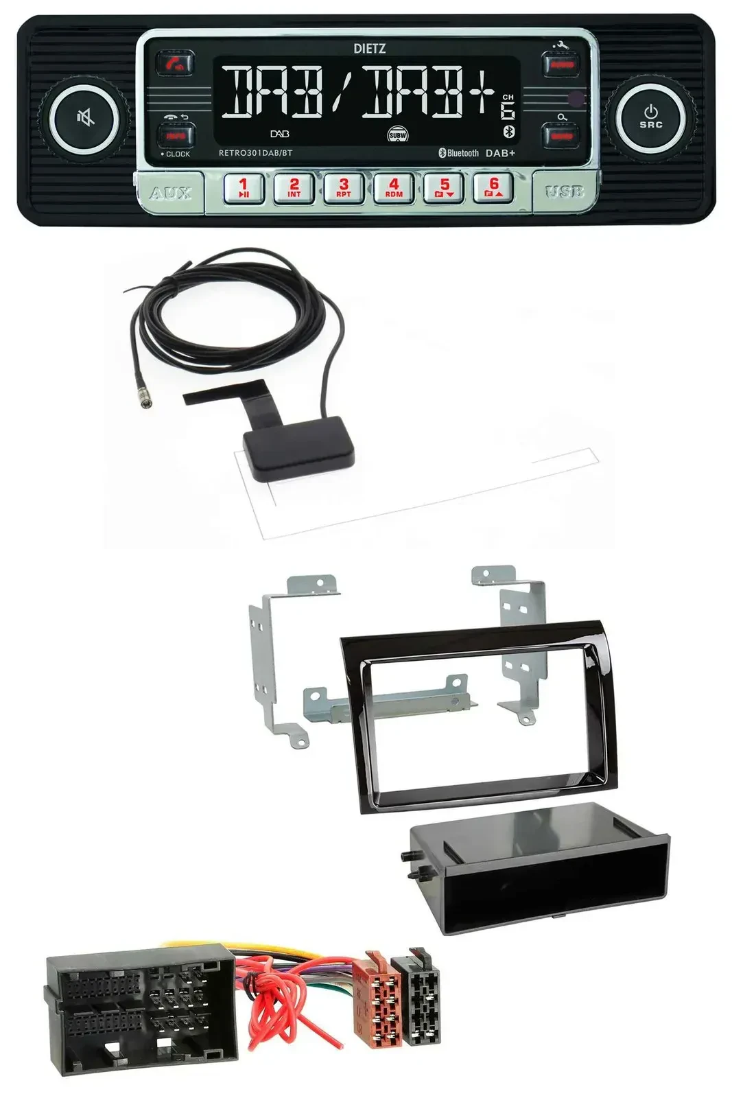 Dietz DAB Bluetooth USB MP3 Autoradio für Citroen Jumper Fiat Ducato 14-21 piano