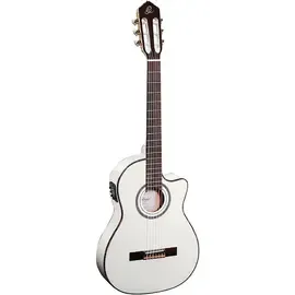Классическая гитара с подключением Ortega RCE145WH Family Pro Thinline White