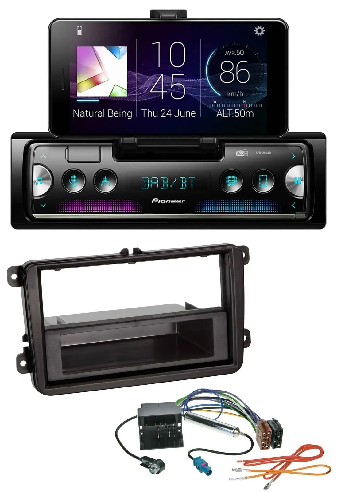 Автомагнитола Pioneer USB MP3 Bluetooth DAB для Seat Alhambra (с 2010), Leon (2009–2012), Toledo