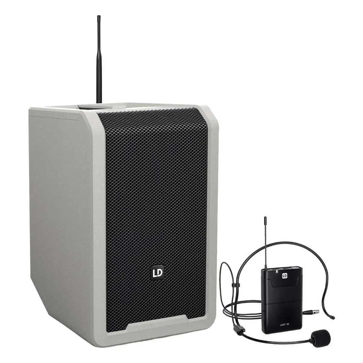 Портативная акустическая система для DJ LD Systems ANNY 8" Urban Grey с гарнитурой