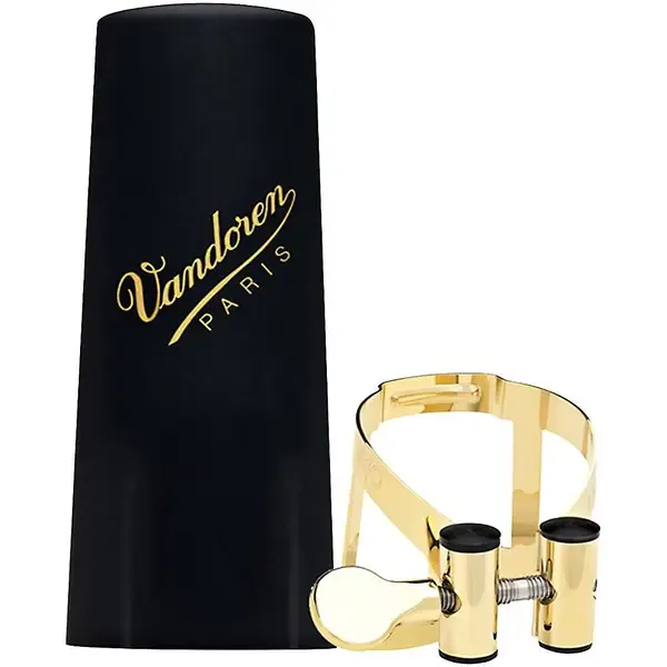 Лигатура для сопрано-саксофона Vandoren M/O Saxophone Ligature Soprano Sax - 24ct Gold-Plated W/ Plastic cap