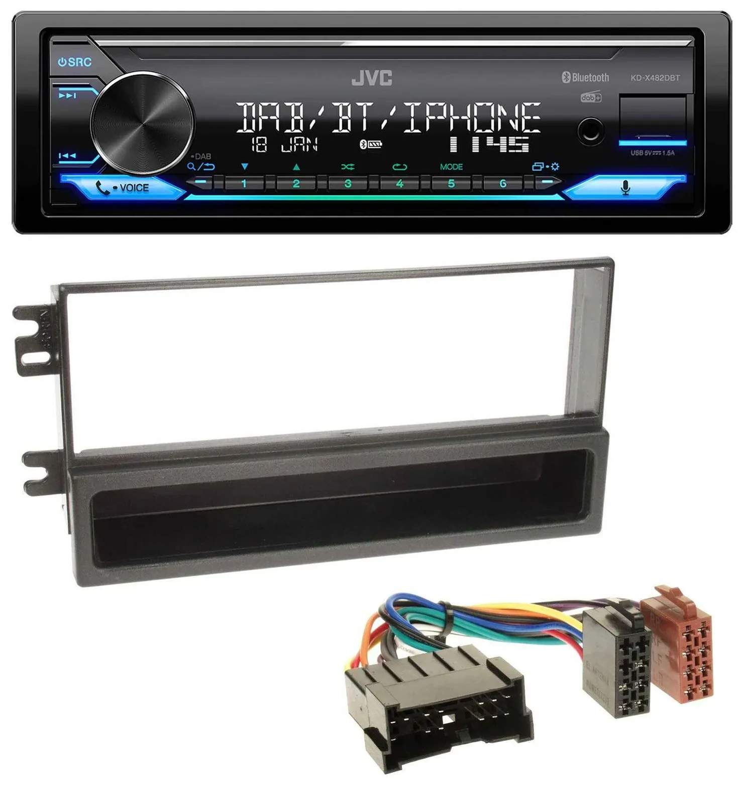 Автомагнитола для Kia Sorento (2002–2006) JVC Bluetooth DAB USB MP3