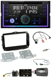 Автомагнитола JVC 2DIN, CD, USB, Bluetooth, DAB для Alfa Romeo Giulietta (2014–2021), с поддержкой управления на руле