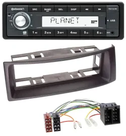 Continental USB MP3 AUX 1DIN Autoradio für Renault Megane Scenic bis 03 schwarz