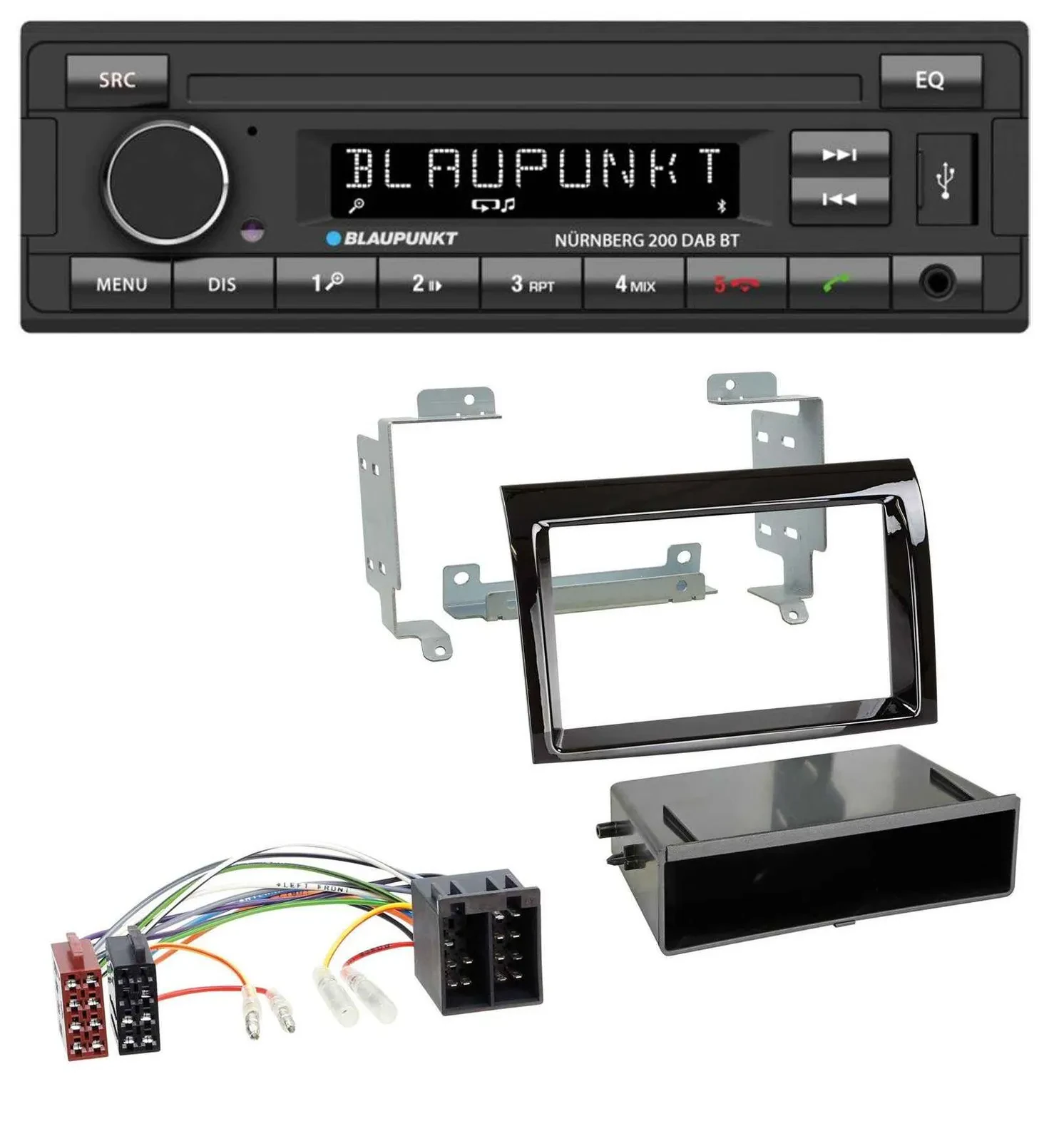 Blaupunkt USB DAB MP3 Bluetooth Autoradio für Fiat Ducato (06-10) - piano