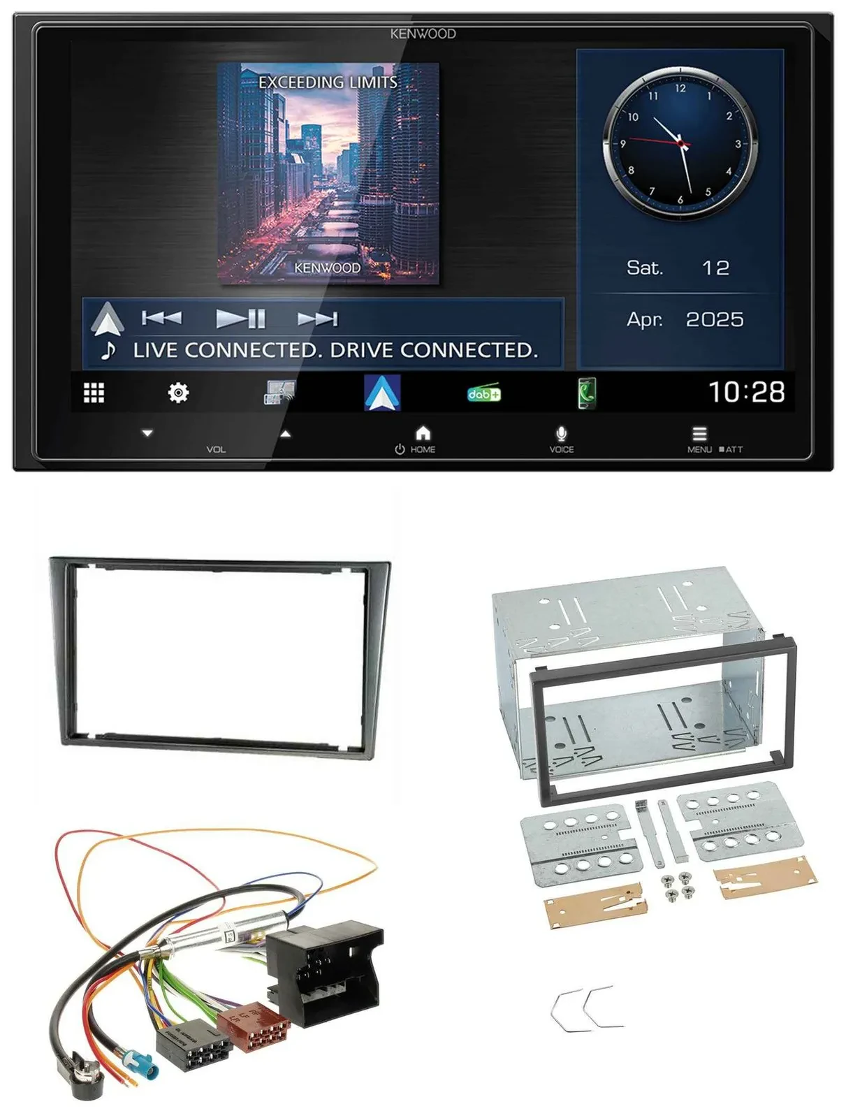 Kenwood Bluetooth 2DIN USB DAB MP3 Autoradio für Opel Corsa C Quadlock 2000-2006