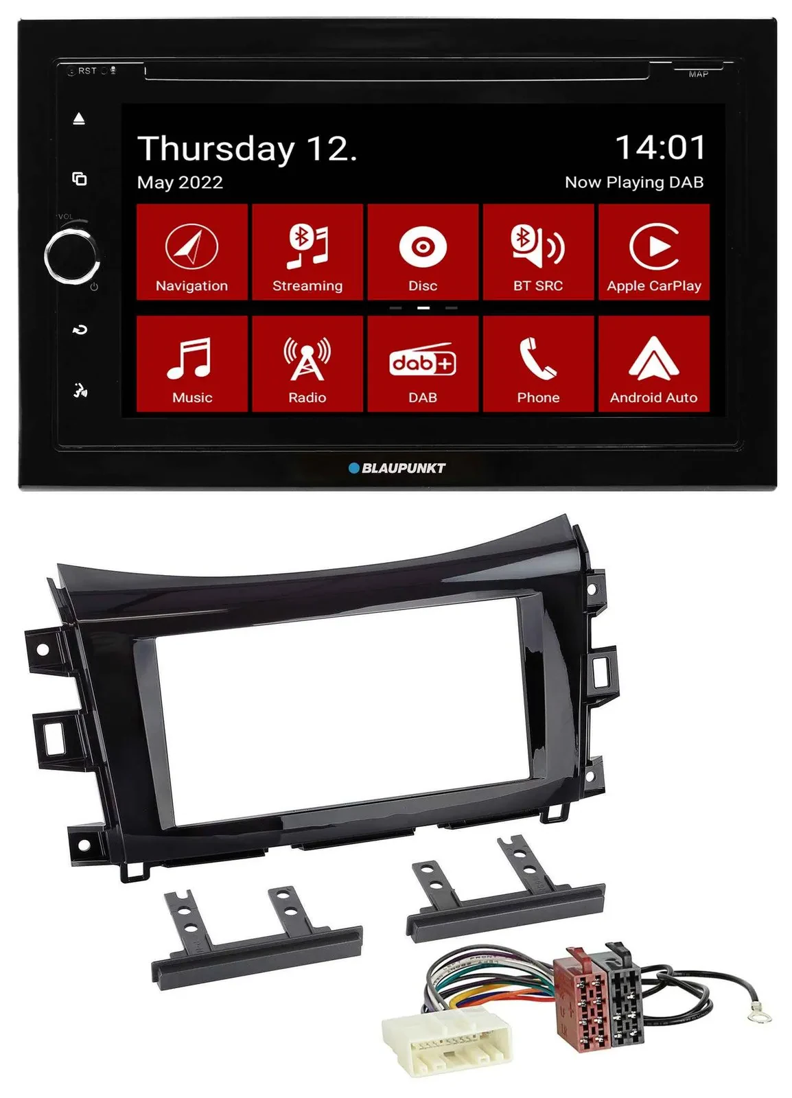 Blaupunkt MP3 DVD Bluetooth DAB 2DIN USB Autoradio für Nissan Navara (ab 16)