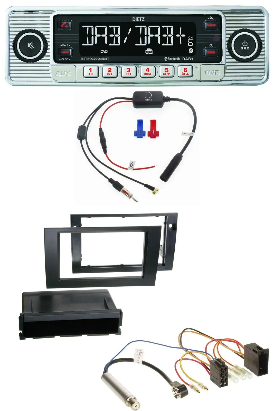 Dietz DAB USB MP3 Bluetooth Autoradio für Audi A4 B6 B7 2001-2008 Symphony ISO