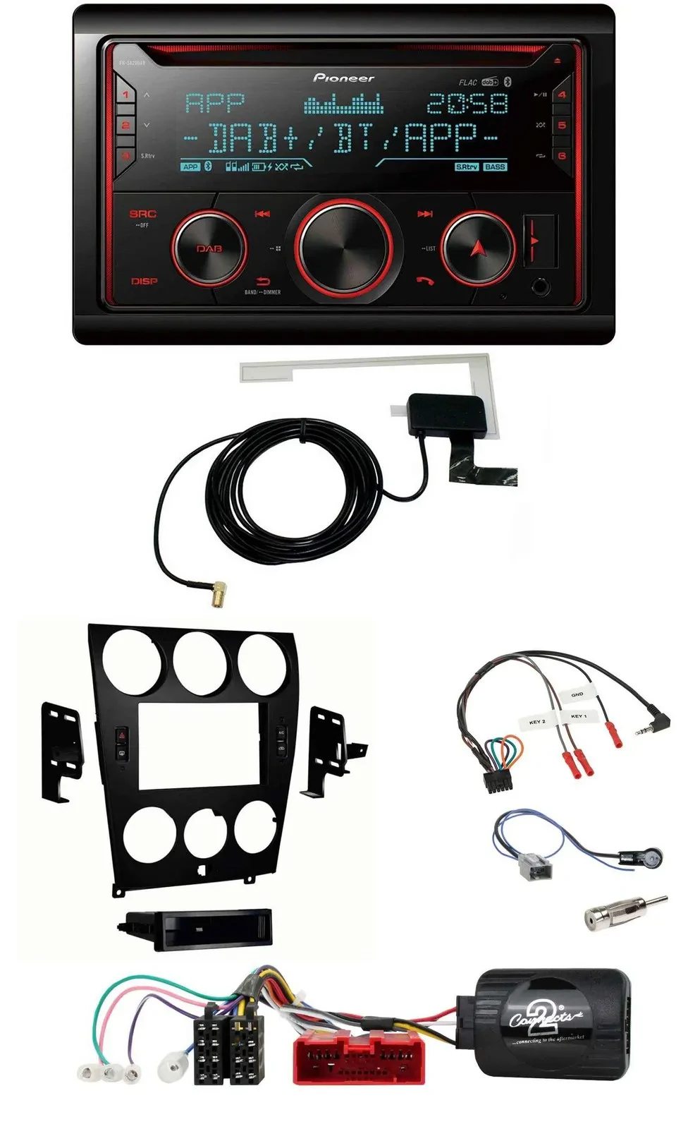 Pioneer 2DIN Lenkrad DAB USB CD Bluetooth Autoradio für Mazda 6 2006-2008