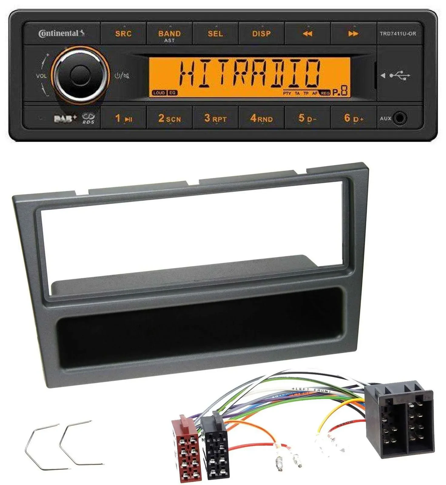 Continental 1DIN DAB MP3 AUX USB Autoradio für Opel Corsa C Meriva Signum Vectra