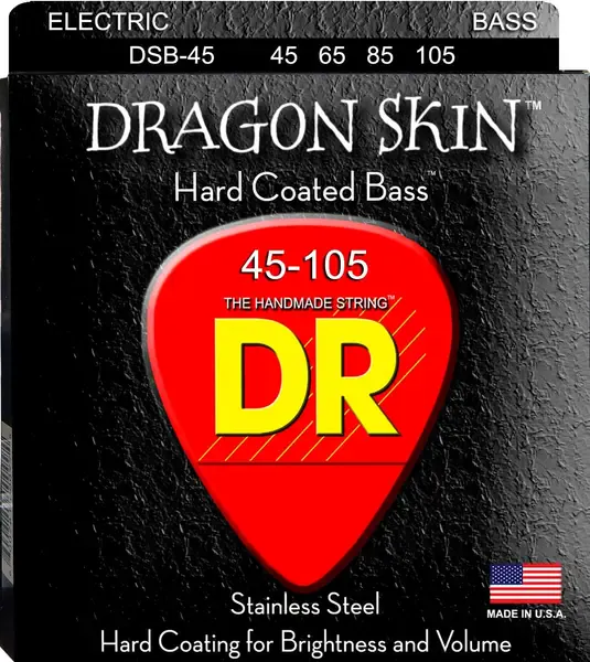 Струны для бас-гитары DR Strings Dragon Skin DSB-45 45-105