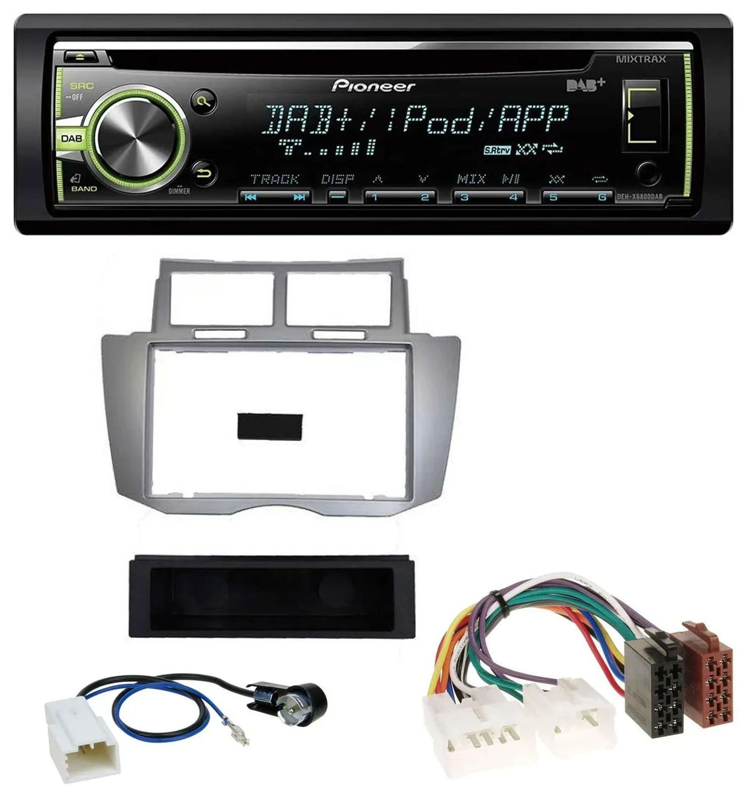 Автомагнитола для Toyota Yaris (2007–2011) Pioneer DAB, USB, MP3, AUX, CD