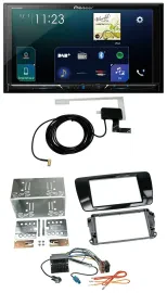 Pioneer 2DIN DAB USB MP3 Bluetooth Autoradio für Seat Ibiza ab 08 Klavierlack-sc