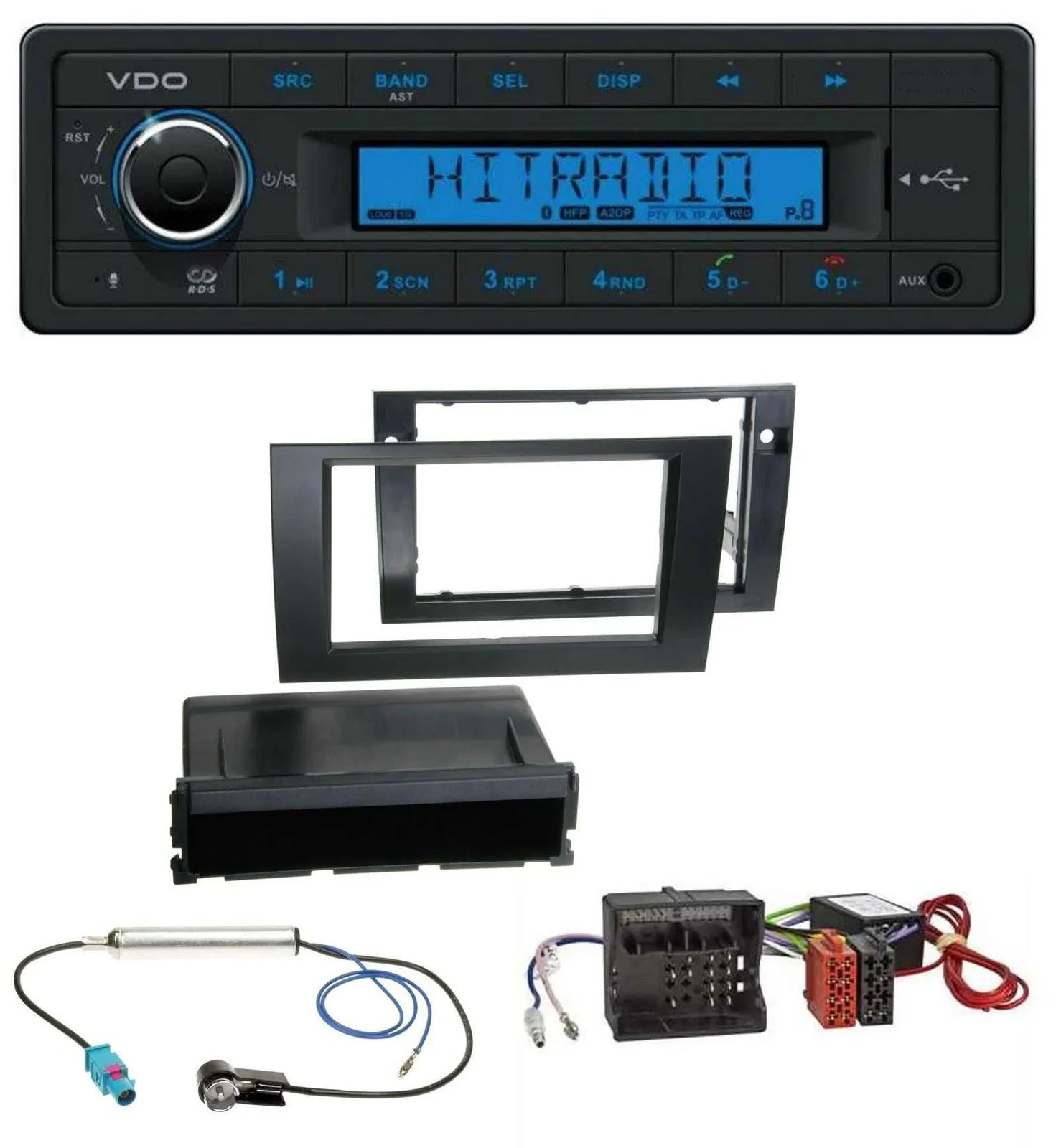 VDO AUX Bluetooth USB MP3 Autoradio für Audi A4 B7 04-08 Symphony Aktivsystem MO