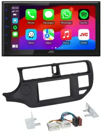 JVC Bluetooth USB MP3 2DIN DAB Autoradio für Kia Rio 11-14 UB schwarz