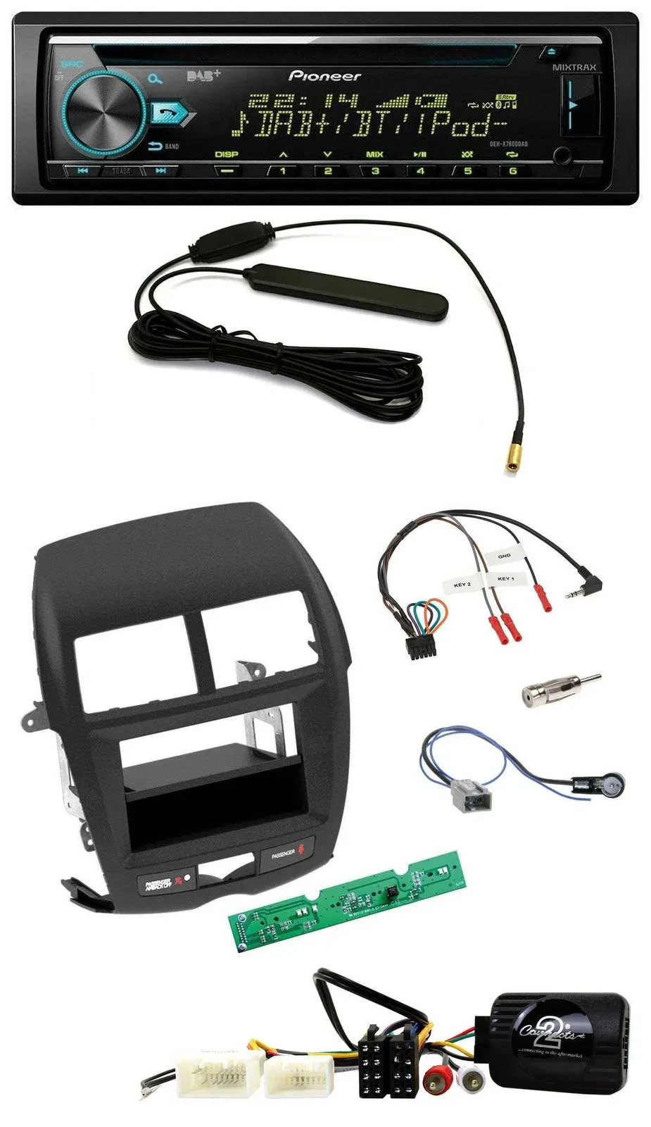 Автомагнитола для Mitsubishi ASX 2010–2014 Pioneer CD/MP3, DAB, USB