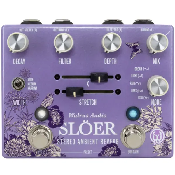 Педаль эффектов для электрогитары Walrus Audio Sloer Limited Black Friday Floral Reverb