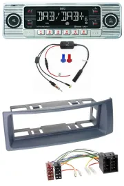 Dietz DAB USB MP3 Bluetooth Autoradio für Renault Scenic Megane bis 03 grau
