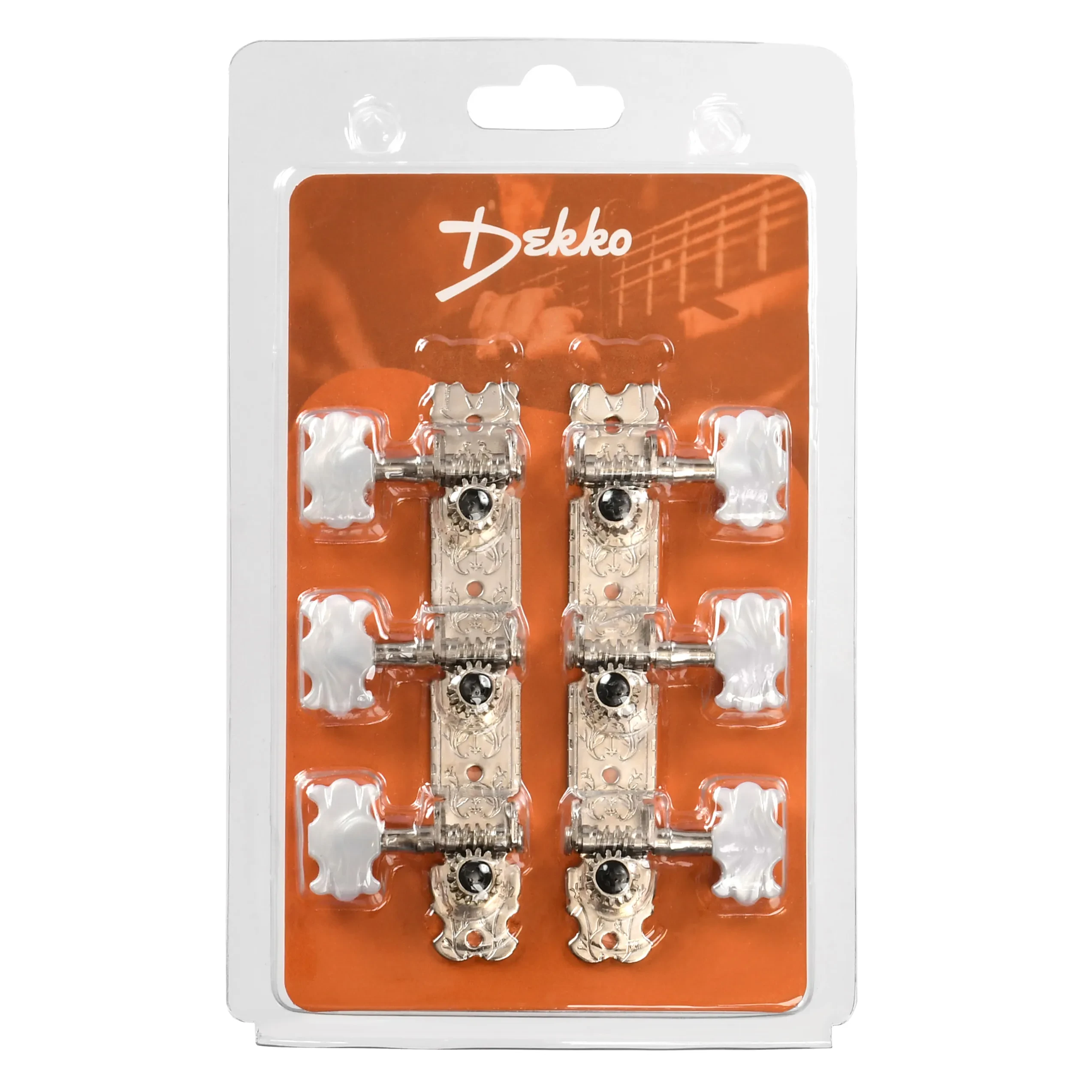 Колки гитарные для акустической гитары ROCKET PA-21Nickel на планке, никель