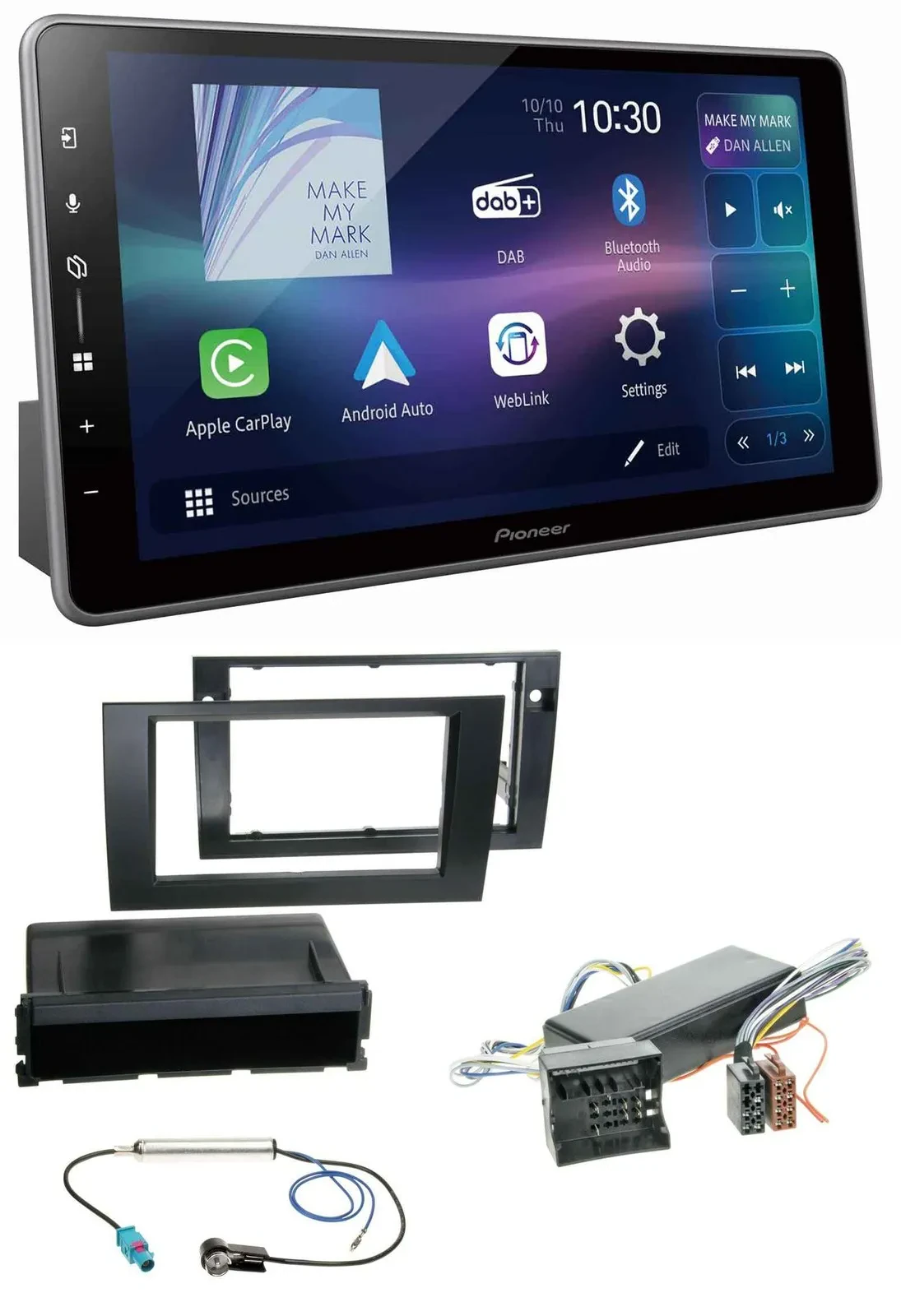 Pioneer Bluetooth USB DAB MP3 Autoradio für Audi A4 99-01 B5 Symphony Bose Aktiv