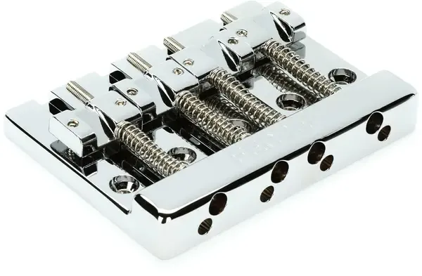 Бридж для бас-гитары Fender HiMass 4-String Bass Bridge Assembly Zinc Saddles Chrome