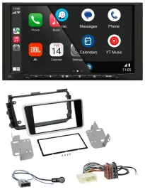 JBL USB 2DIN MP3 Bluetooth AUX Autoradio für Nissan Micra ab 2017 schwarz glänze