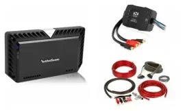 Rockford Fosgate T10004AD 1000W 4-Channel Car Amplifier w/ LOC & 4 AWG Amp Kit
