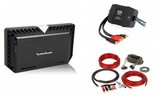 Усилитель мощности для автомобиля Rockford Fosgate T1000-4AD 1000W 4-Channel (набор: LOC и установочный комплект 4 AWG)