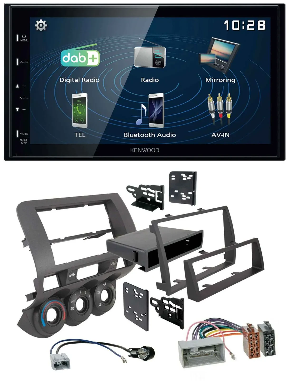 Kenwood 2DIN Bluetooth MP3 USB DAB Autoradio für Honda Fit 06-07 nur US-Importe