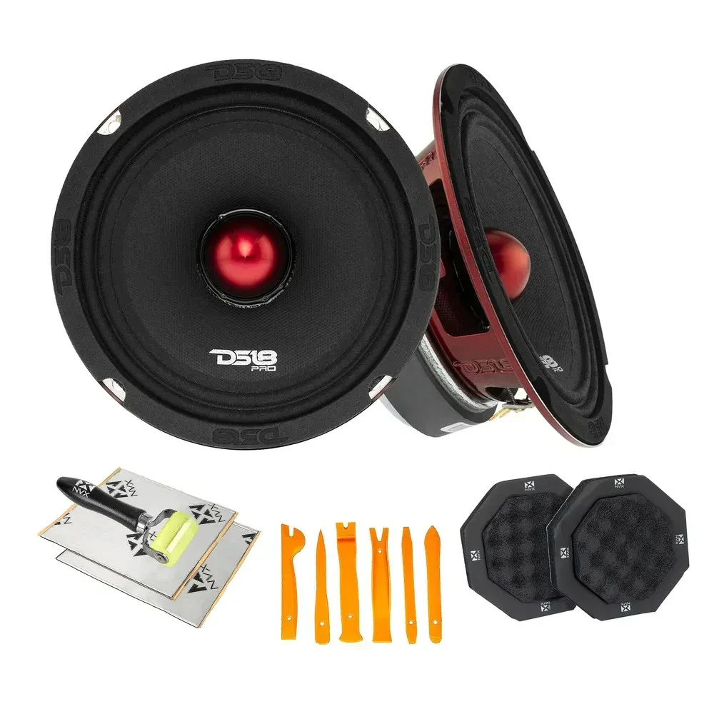 Динамик DS18 PRO-X6M 6.5" 225W RMS (набор, пара) с аксессуарами