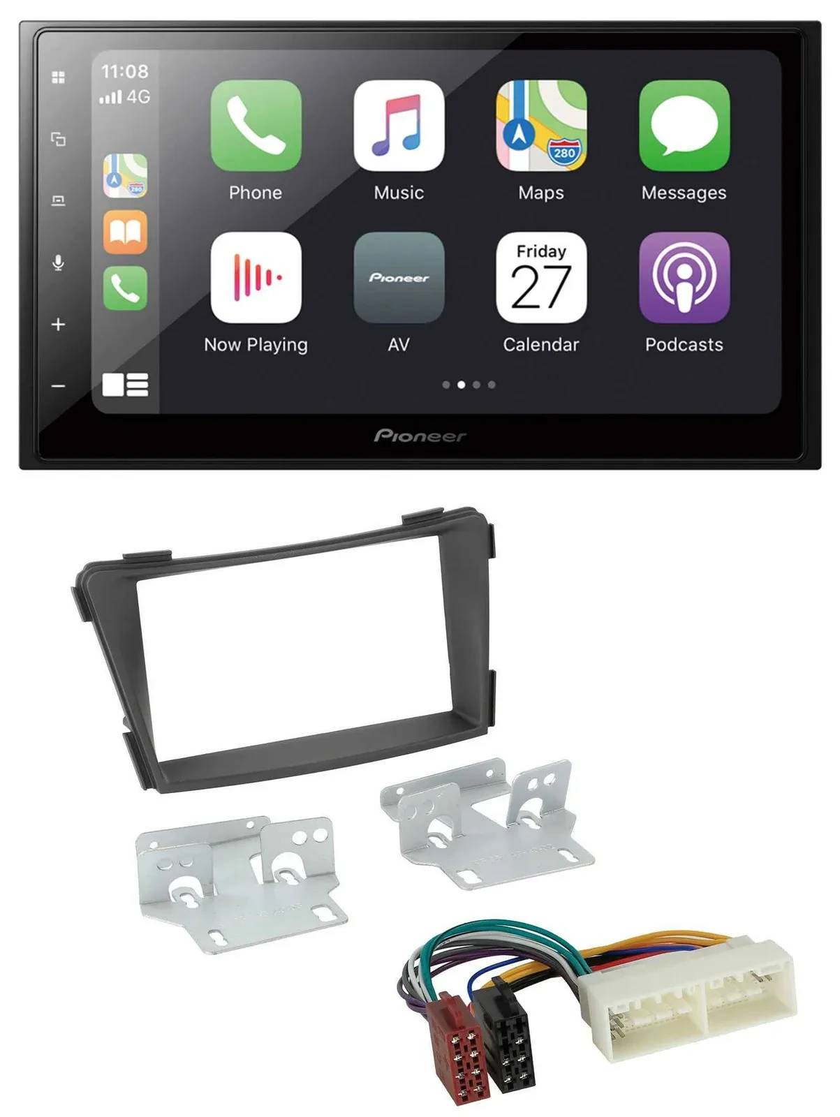 Pioneer MP3 Bluetooth DAB 2DIN USB Autoradio für Hyundai i40 Typ VF ab 2016 schw