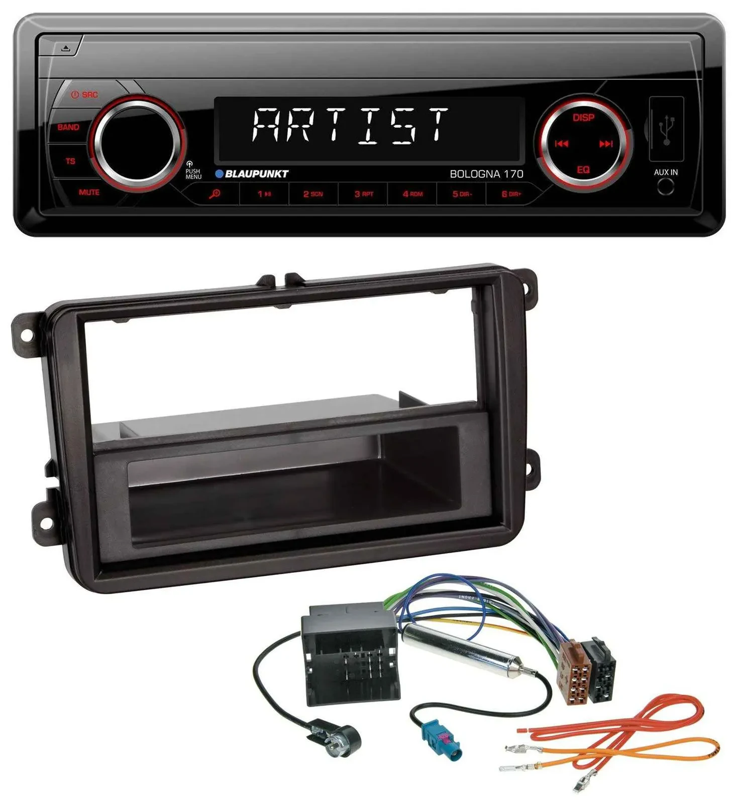 Blaupunkt SD USB 1DIN MP3 AUX Autoradio für VW Caddy Golf V VI Jetta ab 03