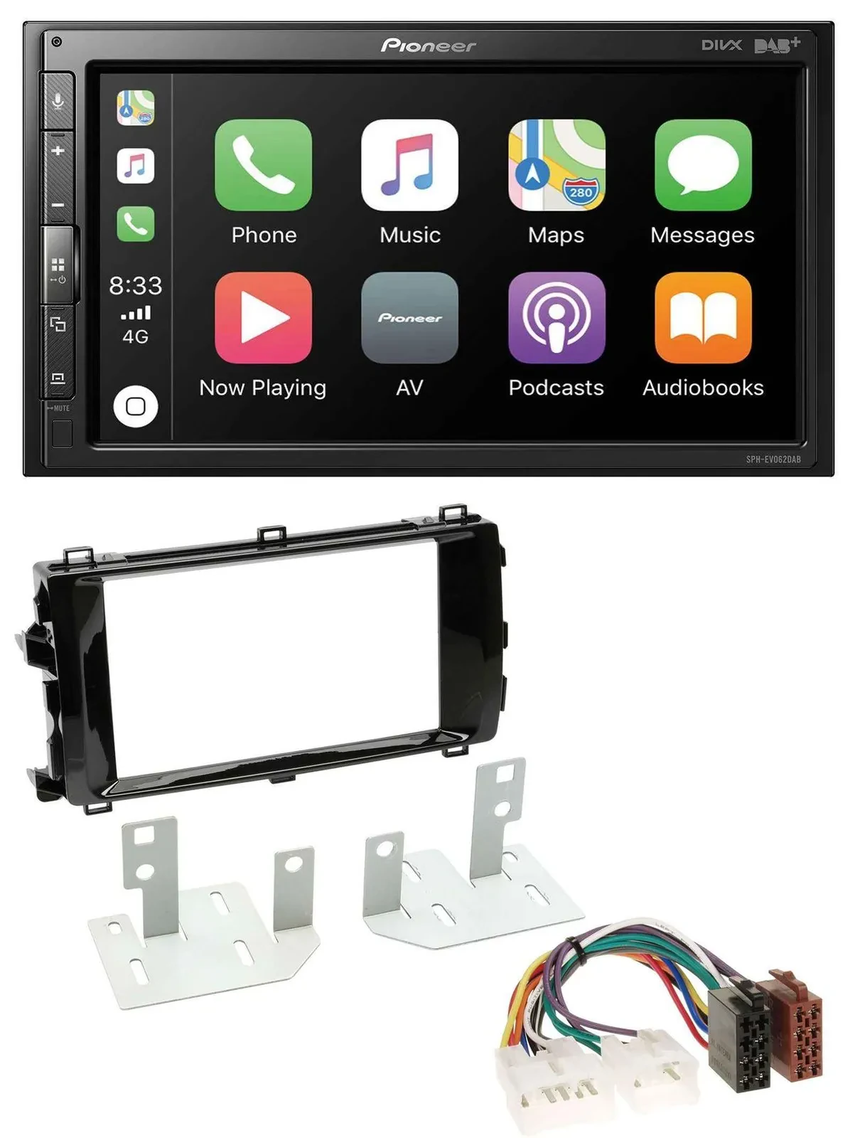 Pioneer USB MP3 DAB 2DIN Bluetooth Autoradio für Toyota Auris (ab 2013)