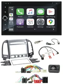 Blaupunkt DAB Lenkrad TMC Bluetooth USB 2DIN Navigation für Hyundai SantaFe 2010