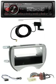 Автомагнитола для Nissan Micra (2010–2013, K13) Pioneer USB MP3 DAB Bluetooth серебристая