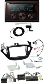 Автомагнитола Pioneer 2-DIN DAB USB CD Bluetooth для Opel Adam, Corsa E с поддержкой управления на руле