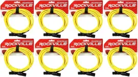 Микрофонный кабель Rockville RCXFM10P-Y Yellow 3.05 м (8 штук)