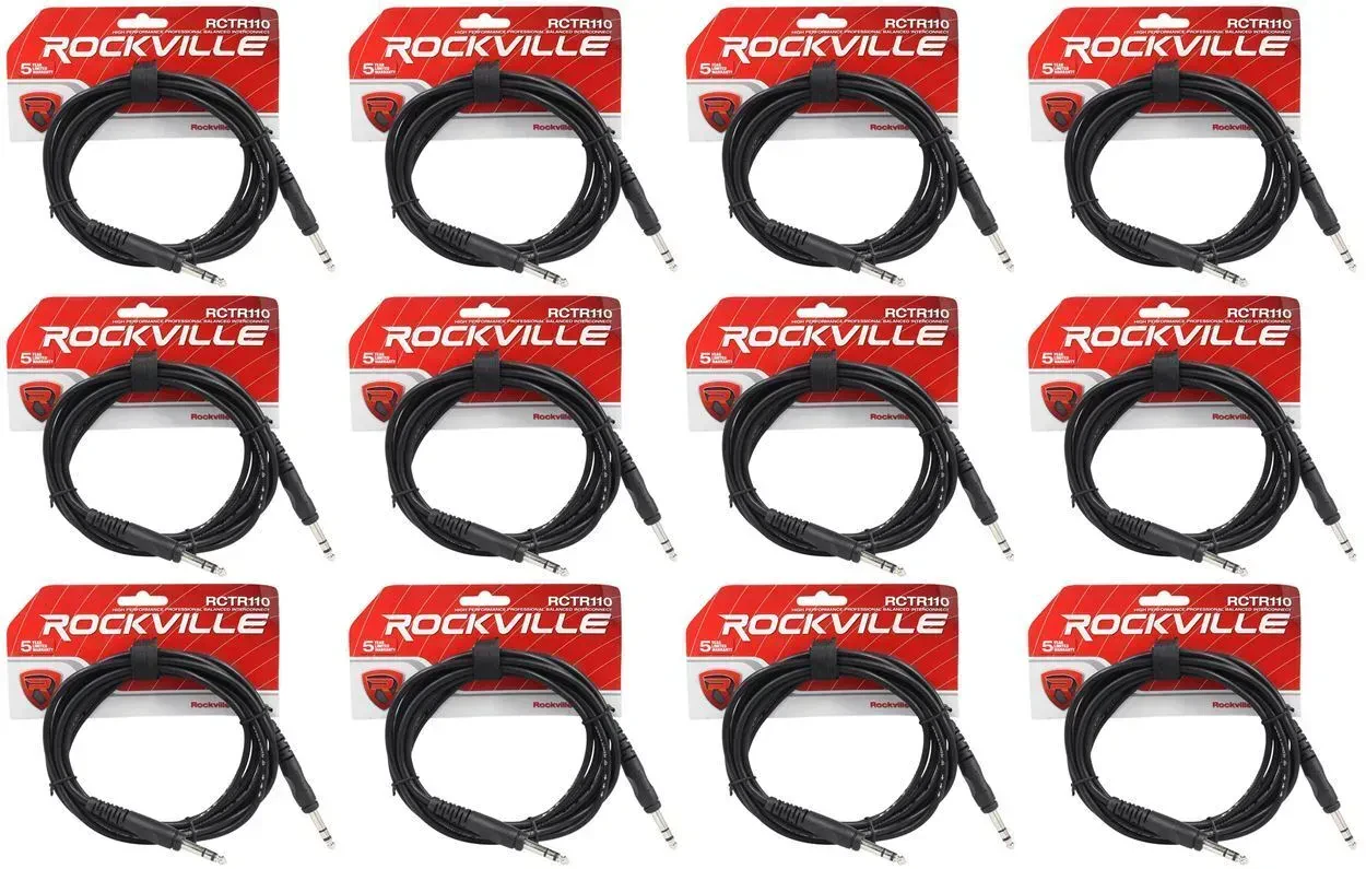 Коммутационный кабель Rockville RCTR110B Black 3 м (12 штук)