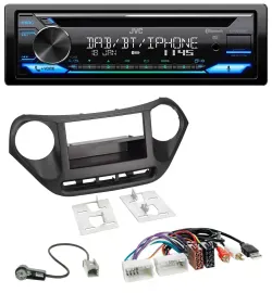JVC Bluetooth MP3 USB DAB CD Autoradio für Hyundai i10 (ab 2013) AUX USB