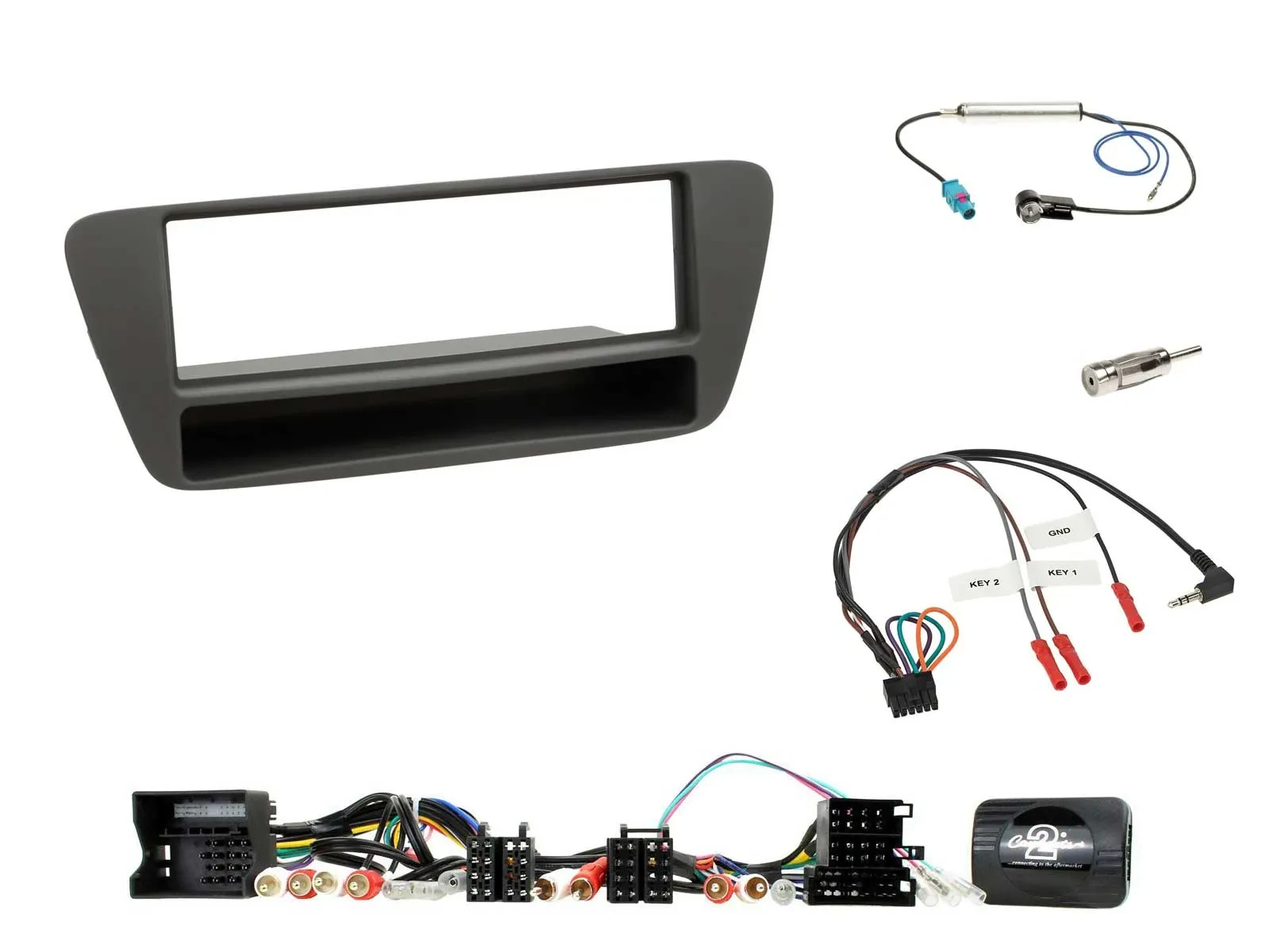 Einbauset Lenkradadapter DIN Autoradio für Audi Q3 8U 2011-2018 Concert OEM Gerä