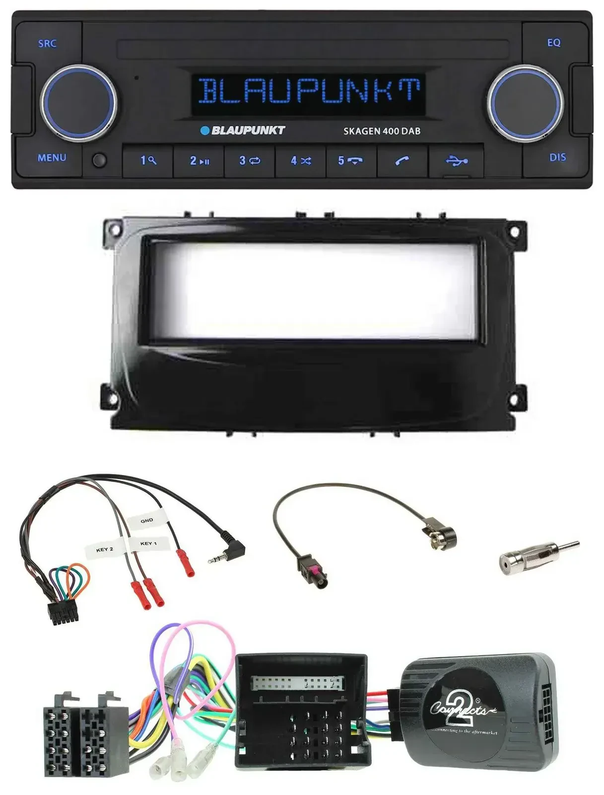 Blaupunkt DAB USB Bluetooth Lenkrad Autoradio für Ford Galaxy Focus C-Max Can ab