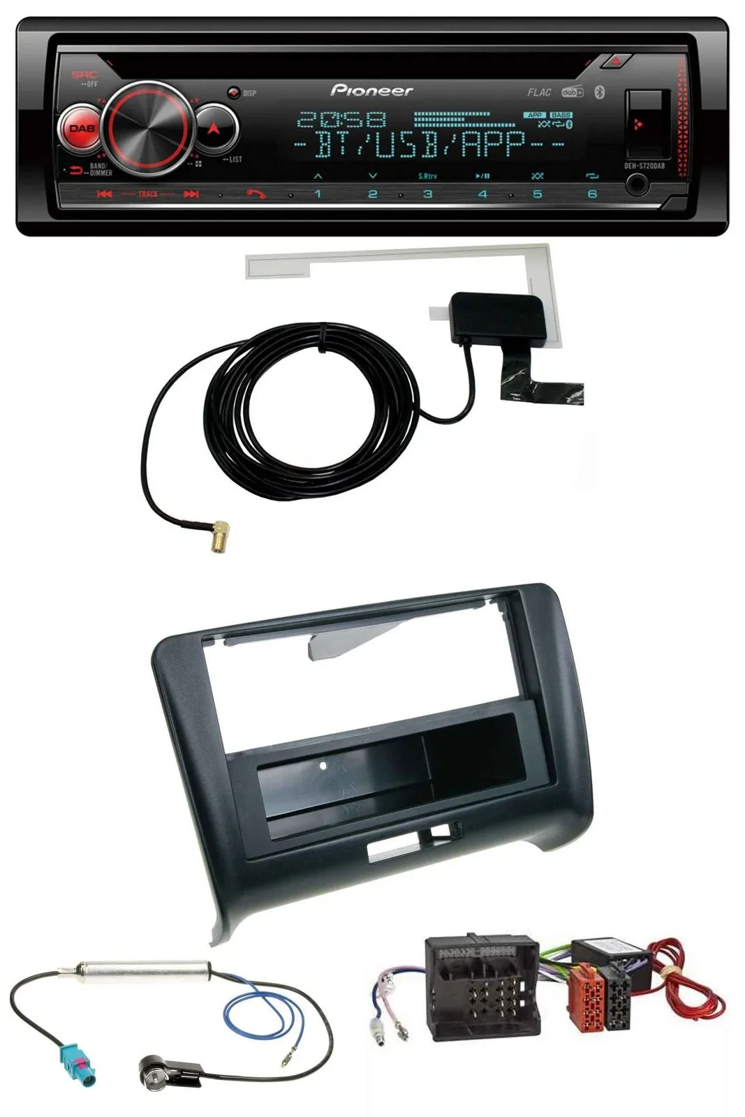 Автомагнитола для Audi TT (2006–2014) Pioneer DAB CD MP3 USB Bluetooth Quadlock