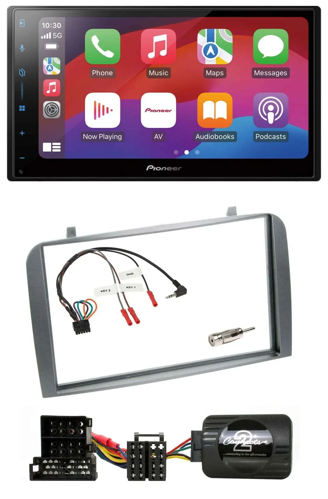Pioneer DAB USB Lenkrad Bluetooth 2DIN Autoradio für Alfa Romeo GT 147 2000-2008