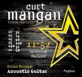 Струны для 12-струнной гитары Curt Mangan 80/20 Bronze 12-String